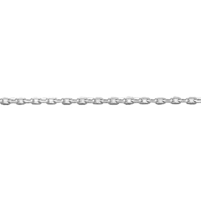 Collier maille forçat en argent rhodié