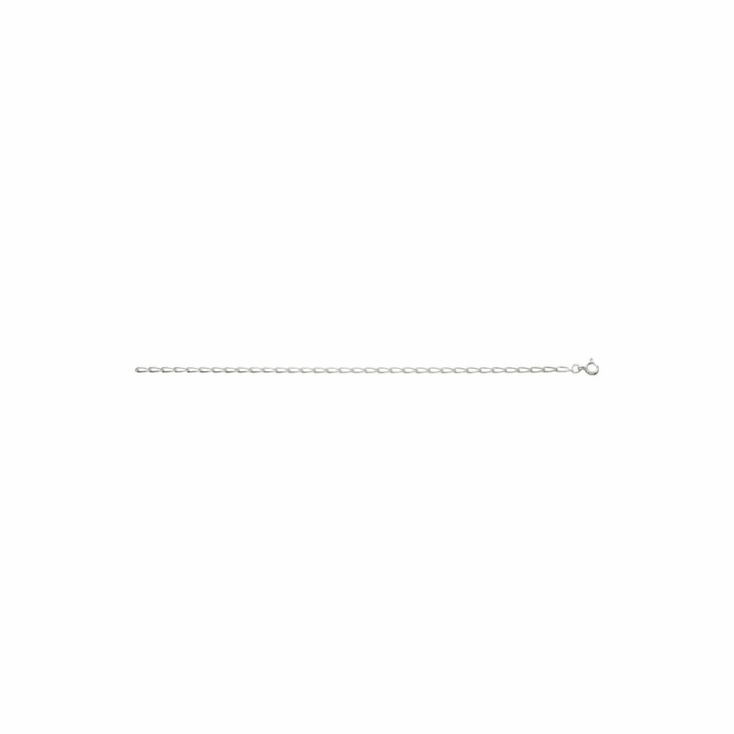 Collier en argent rhodié, 45cm