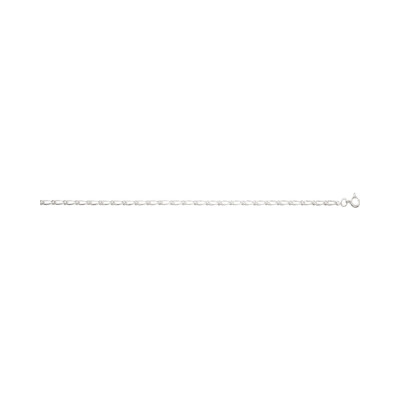 Collier alterné 1/1 en argent, 40cm