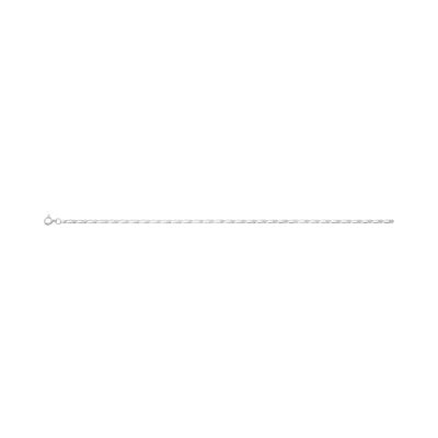 Chaîne maille alternée en argent rhodié