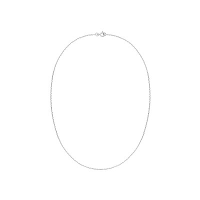 Collier maille forçat en argent rhodié