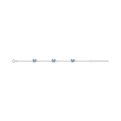 Bracelet en argent rhodié, taille 17cm