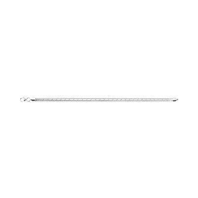 Bracelet herringbone miroir à graver en argent rhodié, taille 18cm