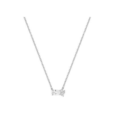 Collier Murat Royale Twist en argent rhodié et oxyde de zirconium