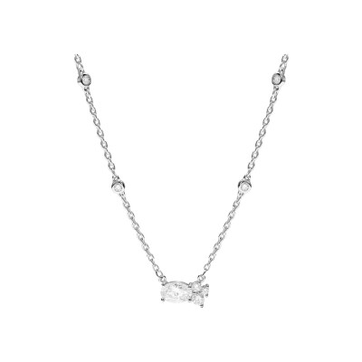 Collier Murat Royale Twist en argent rhodié et oxyde de zirconium