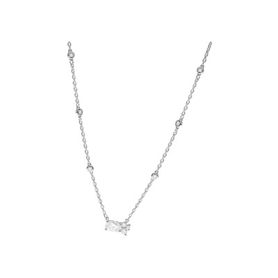 Collier Murat Royale Twist en argent rhodié et oxyde de zirconium