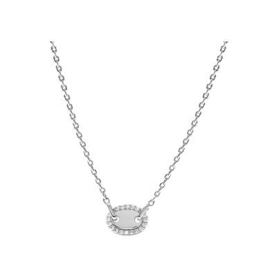 Collier Murat Café Lumière en argent rhodié et oxyde de zirconium