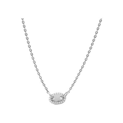 Collier Murat Café Lumière en argent rhodié et oxyde de zirconium