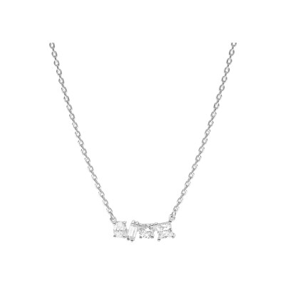 Collier Murat Harmonie Twist en argent rhodié et oxydes de zirconium