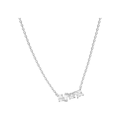 Collier Murat Harmonie Twist en argent rhodié et oxydes de zirconium