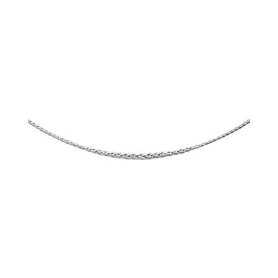 Collier maille palmier en argent rhodié
