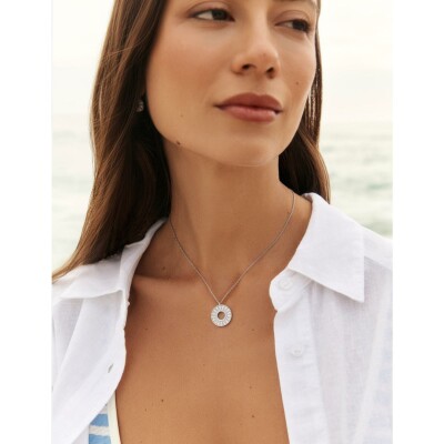 Collier Murat Plein Soleil en argent rhodié et oxydes de zirconium