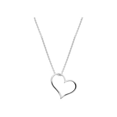 Collier en argent rhodié, taille 42cm