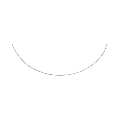 Collier câble en argent rhodié