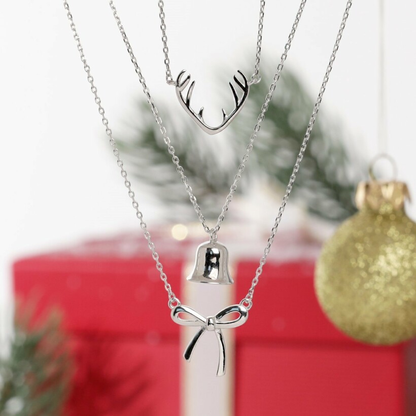 Bougie JewelCandle Joyeux Noël avec collier en argent