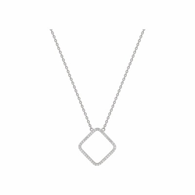 Collier Murat en argent rhodié et oxydes de zirconium