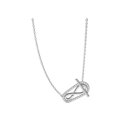 Collier Murat L'Infini en argent rhodié et oxydes de zirconium
