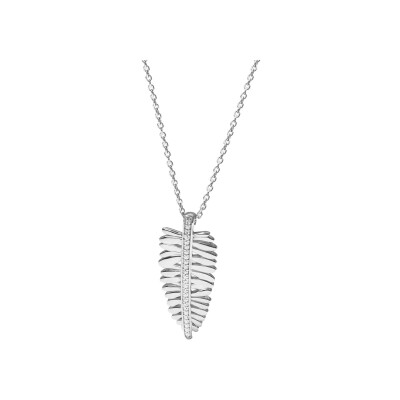 Collier Murat Les Fougéres en argent rhodié et oxydes de zirconium