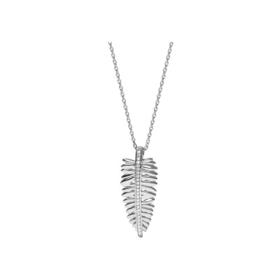 Collier Murat Les Fougéres en argent rhodié et oxydes de zirconium