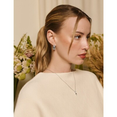 Collier Murat L'Epi en argent rhodié et oxydes de zirconium