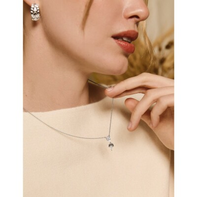 Collier Murat L'Epi en argent rhodié et oxydes de zirconium