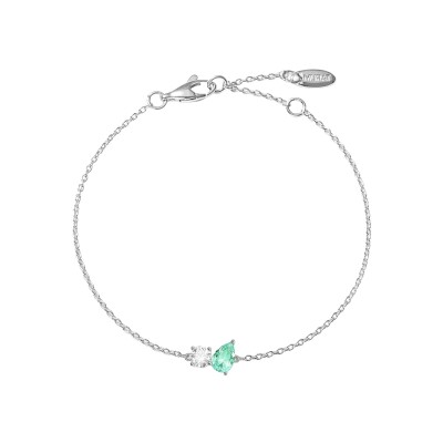 Bracelet Murat Toi&Moi Twist en argent rhodié et oxydes de zirconium