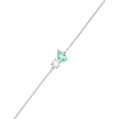 Bracelet Murat Toi&Moi Twist en argent rhodié et oxydes de zirconium