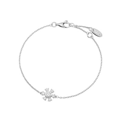 Bracelet Murat Cristal d'hiver en argent rhodié et oxyde de zirconium
