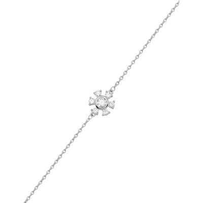 Bracelet Murat Cristal d'hiver en argent rhodié et oxyde de zirconium