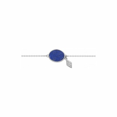 Bracelet Murat Royale en argent, oxydes de zirconium et lapis lazuli