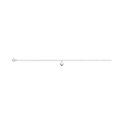 Chaîne de cheville en argent rhodié