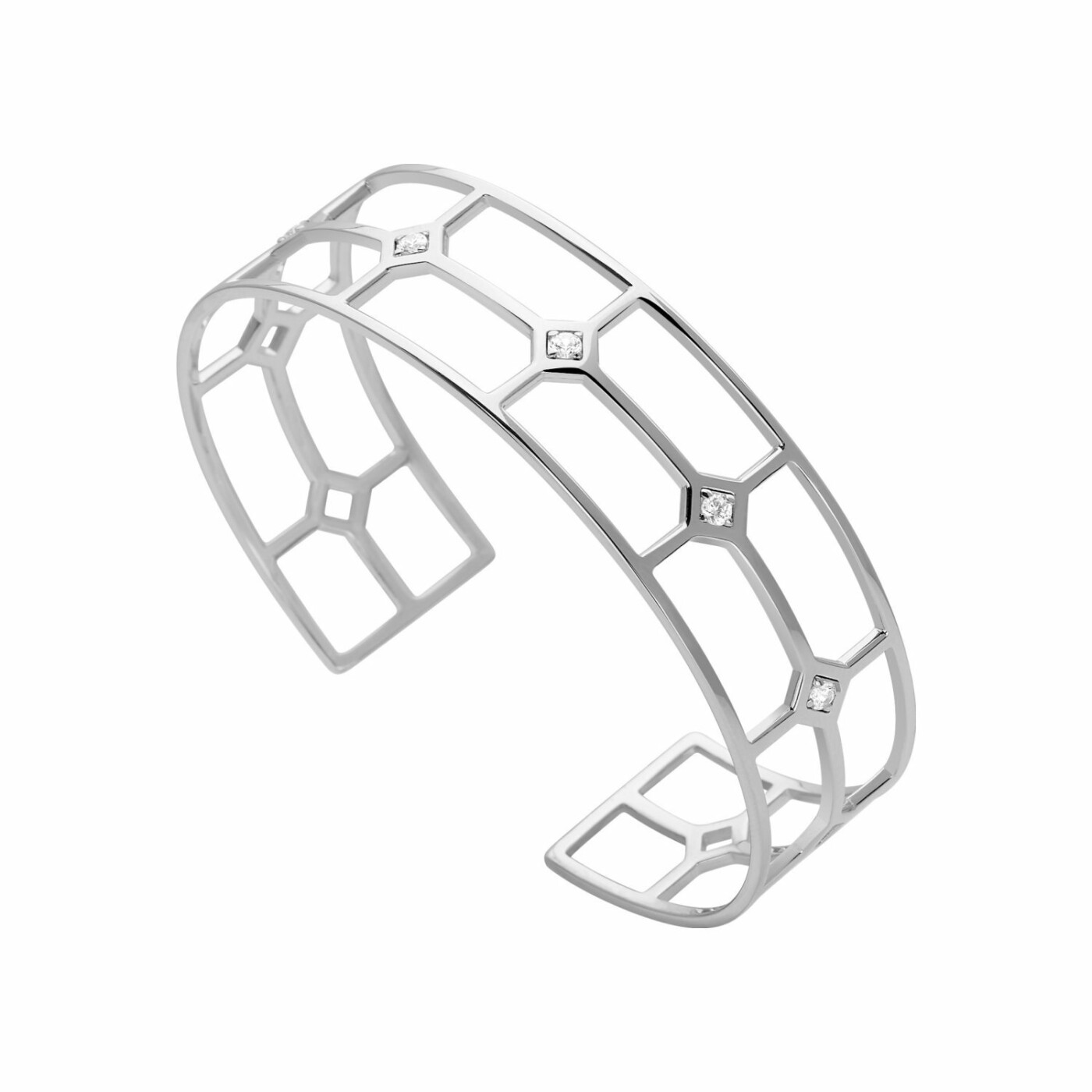 Bracelet Murat en argent rhodié et oxydes de zirconium