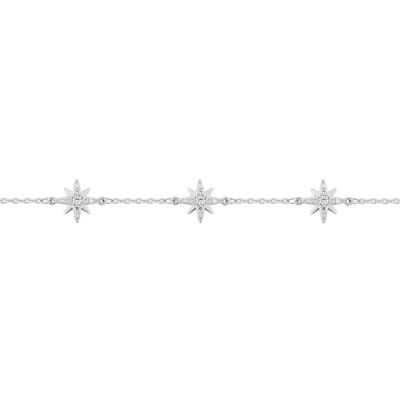 Bracelet Murat Céleste en argent rhodié et oxyde de zirconium