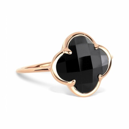 Bague Morganne Bello Corset Victoria en or rose et onyx