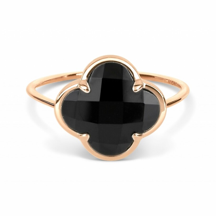 Bague Morganne Bello Corset Victoria en or rose et onyx