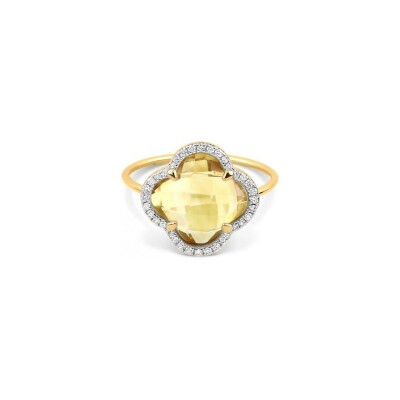 Bague Morganne Bello en or jaune, citrine et diamants