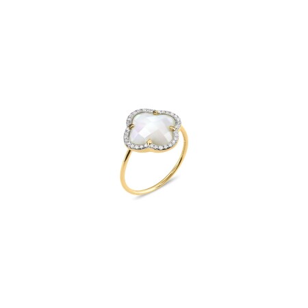 Bague Morganne Bello Victoria en or jaune, opale et diamants