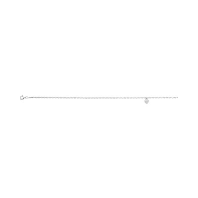 Chaîne de cheville en argent rhodié et oxyde de zirconium