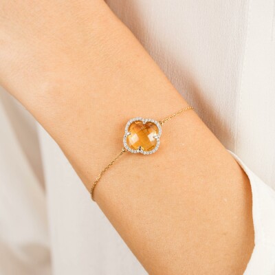 Bracelet Morganne Bello Victoria en or jaune, citrine et diamants