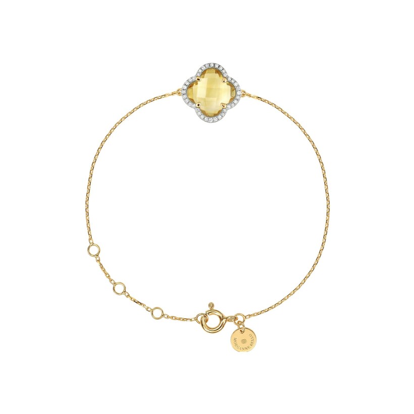 Bracelet Morganne Bello Victoria en or jaune, citrine et diamants