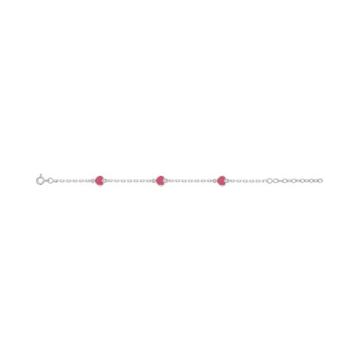 Bracelet en argent rhodié, taille 17cm