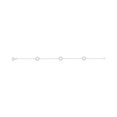 Bracelet en argent rhodié et oxydes de zirconium