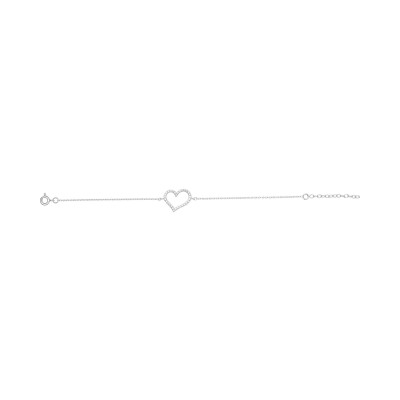 Bracelet en argent rhodié et oxyde de zirconium