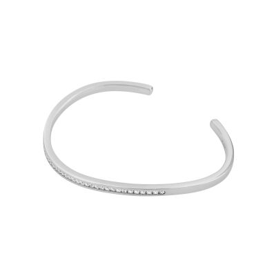 Bracelet jonc Murat Seine en argent rhodié et oxyde de zirconium