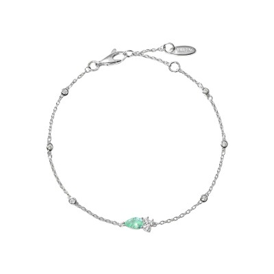 Bracelet Murat Classic twist en argent rhodié et oxydes de zirconium