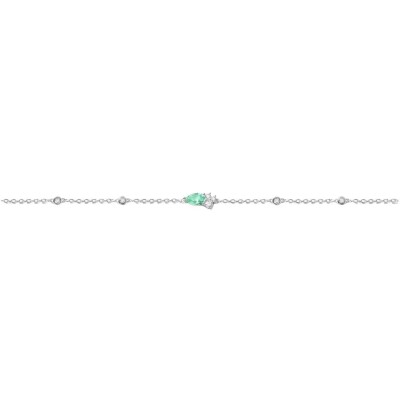 Bracelet Murat Classic twist en argent rhodié et oxydes de zirconium