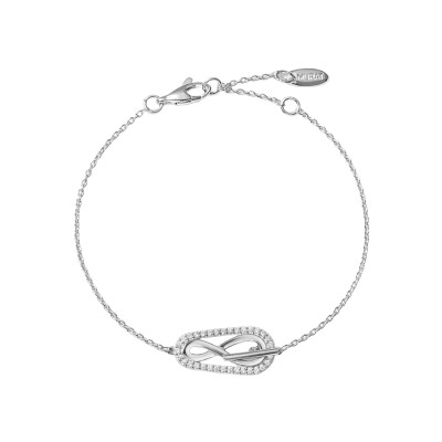 Bracelet Murat L'Infini en argent rhodié et oxydes de zirconium