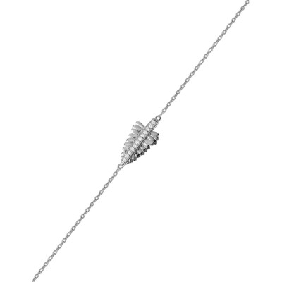 Bracelet Murat Les Fougéres en argent rhodié et oxydes de zirconium