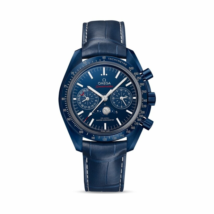 Montre OMEGA Speedmaster Moonwatch Blue Side of the Moon Co-Axial Master Chronometer Chronographe Phases de Lune 44.25mm