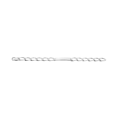 Gourmette maille cheval 6mm en argent rhodié poli